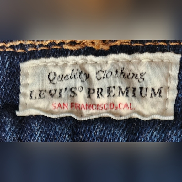 LEVI'S 510 30X32 Premium San Francisco Capital E Straight Leg Blue Jeans - Picture 2 of 13